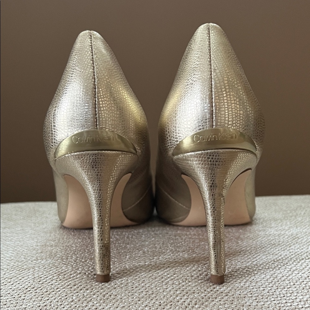 Calvin Klein Metallic Gold Heels